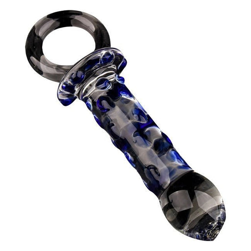 Bead Lock Blue Core Hand Pull Type Glass Dildo Product - Kannabliss Exotics