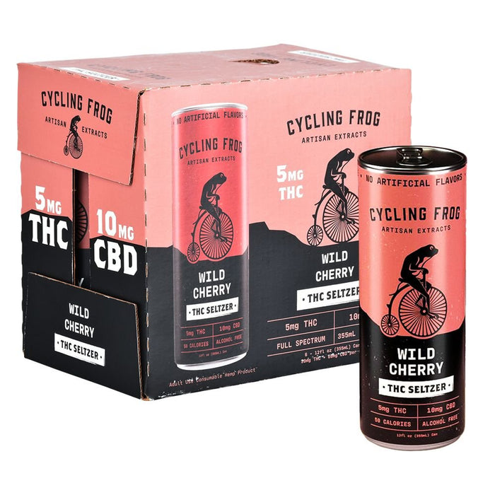 Cycling Frog THC Seltzer | 12oz | 5mg THC / 10mg CBD | 6ct Box - Kannabliss Exotics