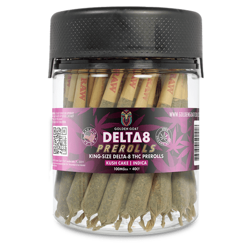 Delta 8 Doobies, King Size Jar, 50ct 100MG - Kush Cake - Kannabliss Exotics