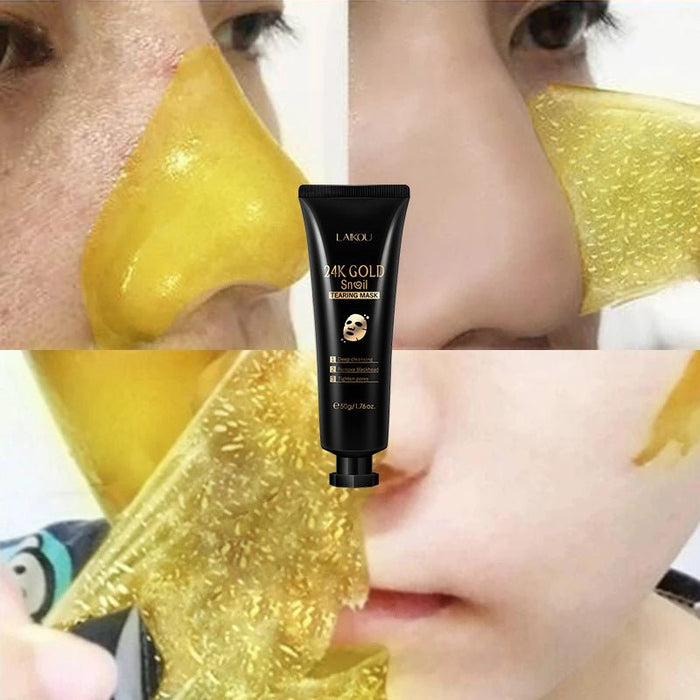 Gold Foil Snail Tear - Off Mask Hydrating - Kannabliss Exotics