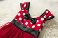 Sleeveless Vest Polka Dot Bow Princess Dress - Kannabliss Exotics