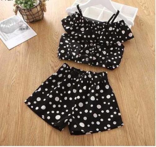 Summer Children Clothes Big Bow T - Shirt Shorts Clothing Set - Kannabliss Exotics