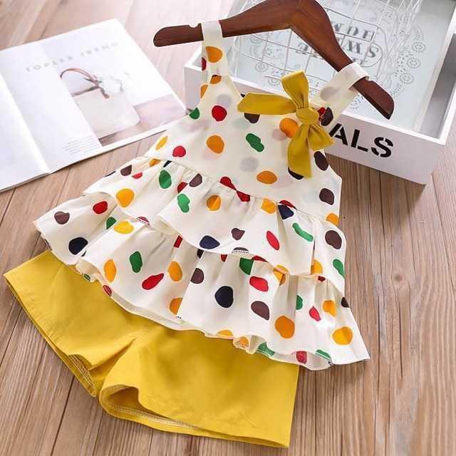 Summer Children Clothes Big Bow T - Shirt Shorts Clothing Set - Kannabliss Exotics