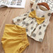 Summer Children Clothes Big Bow T - Shirt Shorts Clothing Set - Kannabliss Exotics