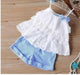 Summer Children Clothes Big Bow T - Shirt Shorts Clothing Set - Kannabliss Exotics