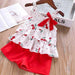 Summer Children Clothes Big Bow T - Shirt Shorts Clothing Set - Kannabliss Exotics